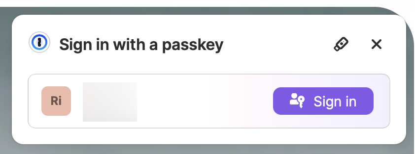 Passkey Login example