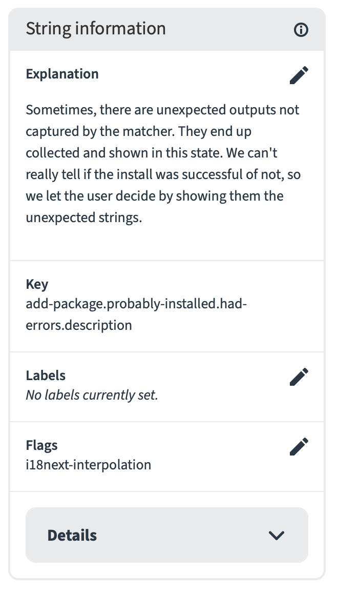Weblate - Additional string information